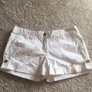 Lands End Canvas White Shorts